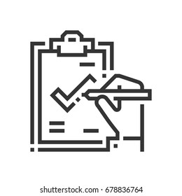 Managed service icon, part of the square icons, car service icon set. The illustration is a vector, editable stroke, thirty-two by thirty-two matrix grid, pixel perfect file.