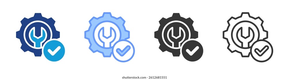 Managed service icon set multiple style collection