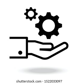 Managed Services Icon vector.service icon.