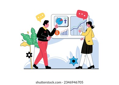 Management is analyzing for employees about the development