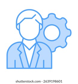 Management Blue Icon Element For Design