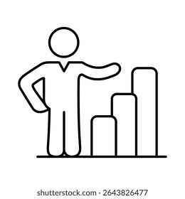 Management And Business Line Icon Editable Stroke. Teamwork, Business, Task, Deadline, Planning, Strategy, Marketing, Leadership Line Icons Vector Illustration