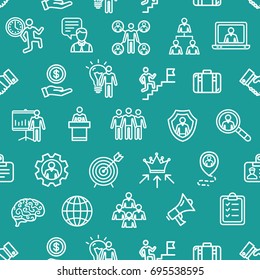 Management Business Pattern Background with Businessman Partnership, Strategy Concept. Vector illustration of Marketing Company