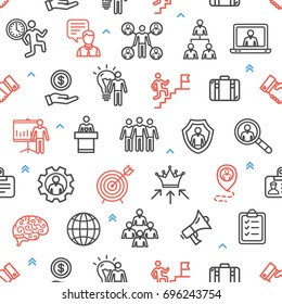 Management Business Pattern Background Concept on a White Symbol Office, Resource Person or corporate work . Vector illustration
