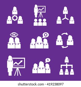 Management / Business Training And Learning Icon Set