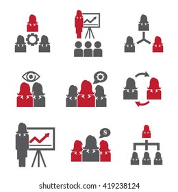 Management / Business Training And Learning Icon Set