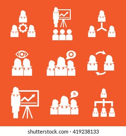 Management / Business Training And Learning Icon Set