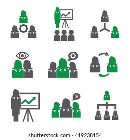 Management / Business Training And Learning Icon Set