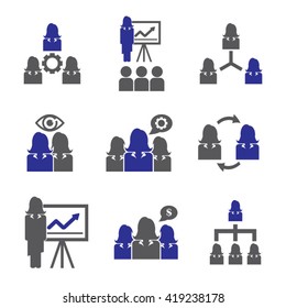 Management / Business Training And Learning Icon Set