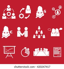 Management / Business Training And Learning Icon Set