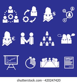 Management / Business Training And Learning Icon Set
