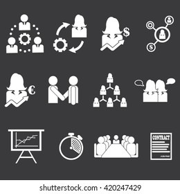 Management / Business Training And Learning Icon Set