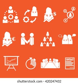 Management / Business Training And Learning Icon Set