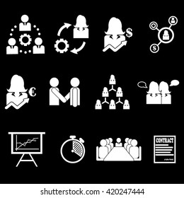 Management / Business Training And Learning Icon Set
