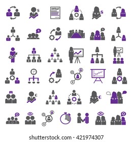 Management / Business Training And Learning Icon Set