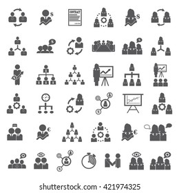 Management / Business Training And Learning Icon Set