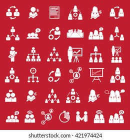 Management / Business Training And Learning Icon Set