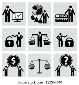 Management business,Human resource,Icon set,Vector