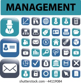 management buttons. vector