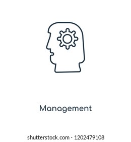 Management concept line icon. Linear Management concept outline symbol design. This simple element illustration can be used for web and mobile UI/UX.