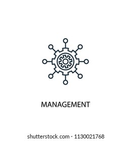 management concept line icon. Simple element illustration. management concept outline symbol design from Management set. Can be used for web and mobile UI/UX