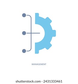 management concept line icon. Simple element illustration. management concept outline symbol design.