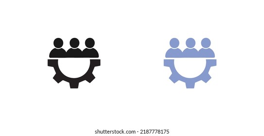 Management concept vector flat icon isolated on white background in two different styles. Management icon vector illustration eps10. 