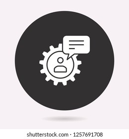 Management consulting icon. Vector illustration isolated. Simple pictogram for graphic and web design.