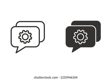 Management consulting vector icon. Black illustration isolated on white. Simple pictogram for graphic and web design.