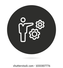 Management consulting vector icon. Illustration isolated for graphic and web design.