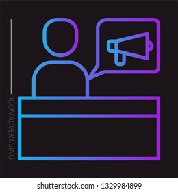 Management consulting vector icon. Illustration isolated for graphic and web design.