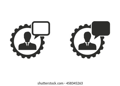 Management consulting vector icon. Illustration isolated on white background for graphic and web design.