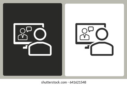 Management consulting vector icon. Illustration isolated for graphic and web design.