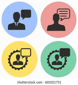 Management consulting vector icons set. Illustration isolated for graphic and web design.