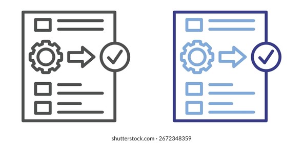 Control de gestión de dos hojas de iconos de color