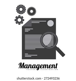 Management design over white background, vector illustration