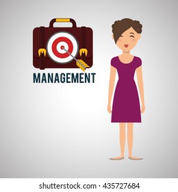 Management design. Person icon. Isolated illustration
