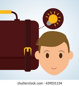 Management design. Person icon. Isolated illustration