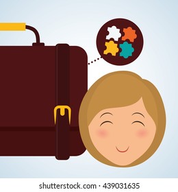 Management design. Person icon. Isolated illustration