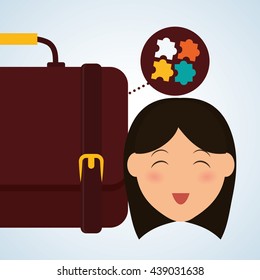 Management design. Person icon. Isolated illustration