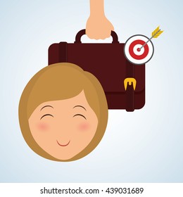 Management design. Person icon. Isolated illustration