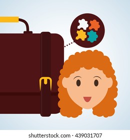 Management design. Person icon. Isolated illustration