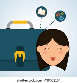 Management design. Person icon. Isolated illustration