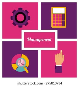 Management digital design, vector illustration eps 10