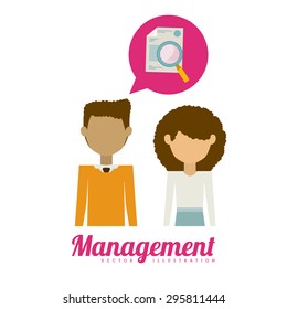 Management digital design, vector illustration eps 10
