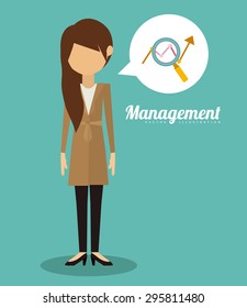 Management digital design, vector illustration eps 10