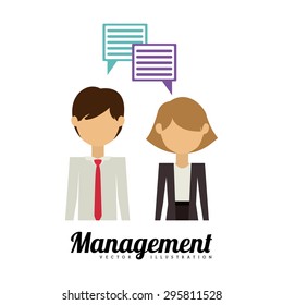 Management digital design, vector illustration eps 10