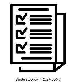 Management to do list icon outline vector. Online office. Project teamwork