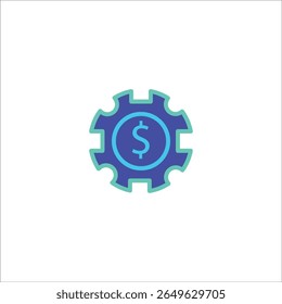 management for dollar money. simple colored icon