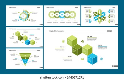 Management doughnut and process charts. Business and accounting concept. Infographic design set can be used for workflow layout, diagram, annual report, presentation, web design.